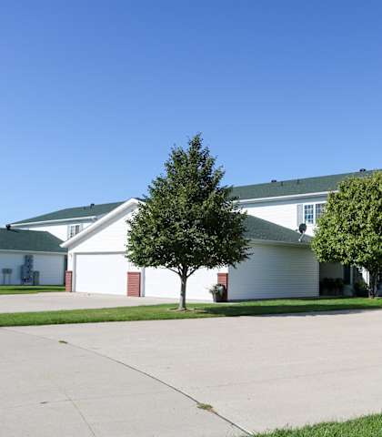 exterior of townhomes