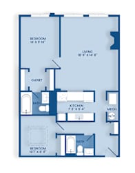 22_I1 Floor Plan at Tindeco Wharf, Baltimore, Maryland