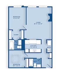 22_I1 Floor Plan at Tindeco Wharf, Baltimore, Maryland