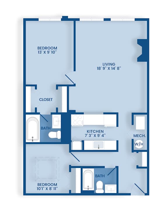 22_I1 Floor Plan at Tindeco Wharf, Baltimore, Maryland