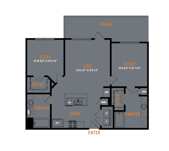 Lenox SoCo 2D Floor Plans - B2