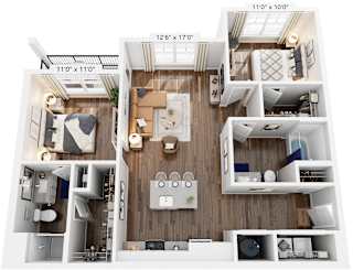 2 Bed 2 Bath | 1,041 Sq. Ft. at Farmhaus Apartments in AL, 35757