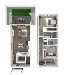 Altair by Soltura Bungalow 3D Floor Plan