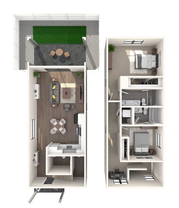Altair by Soltura Bungalow 3D Floor Plan