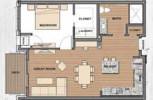a floor plan of a home at Victoria Flats, Victoria, 55386