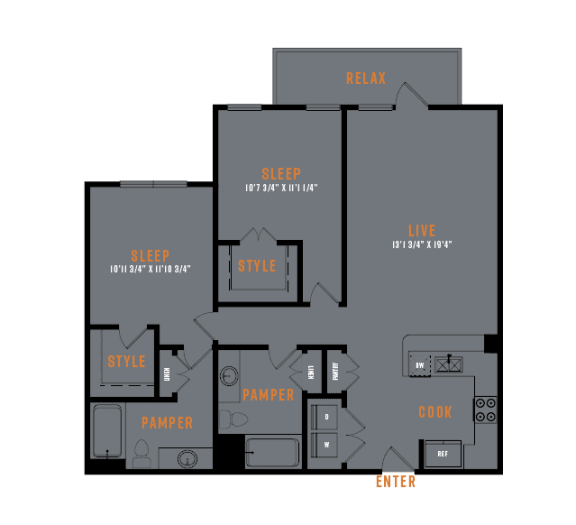 Lenox SoCo 2D Floor Plans - B4