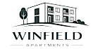 A logo for Winfield Apartments shows a stylized apartment building with the year 2065 and the name of the company below it.