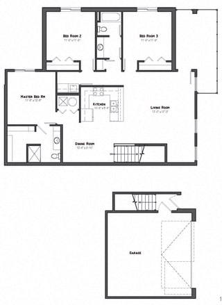 Grand Canyon three bedroom floor plan at The Villas at Mahoney Park