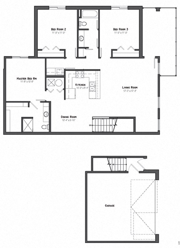 Grand Canyon three bedroom floor plan at The Villas at Mahoney Park