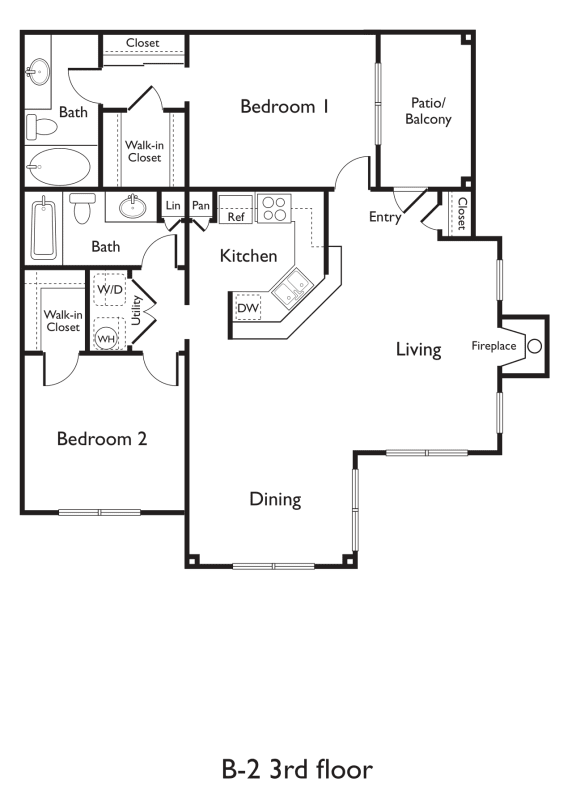 B2B (Premium) 2 bed 2 bath 1083 sqft at Arboretum at South Mountain, Phoenix, AZ, Arizona