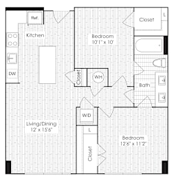 B1 floor plan at Dock 79, District of Columbia