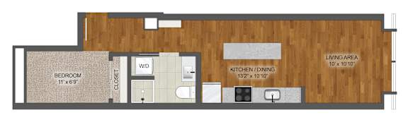 Archibald Alcove Floor Plan at Stella St. Paul Apartments, St. Paul