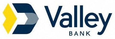 the logos and valley bank on a white