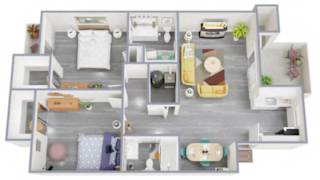 2 Bedroom Floorplan at Homestead Chandler, Chandler, AZ, 85225