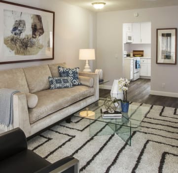 Welcoming Living Room at Ocean Breeze Villas, Huntington Beach, CA