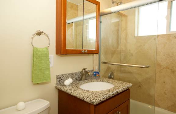 Staged bathroom
