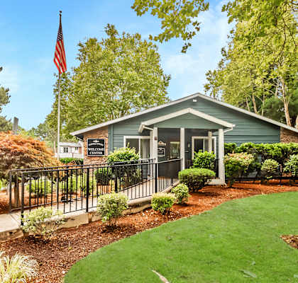 Leasing Office Exterior View at Cornell Woods Apartments, Portland, OR, 97229