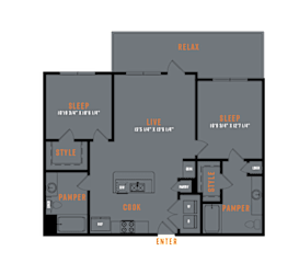 Lenox SoCo 2D Floor Plans - B2 HC