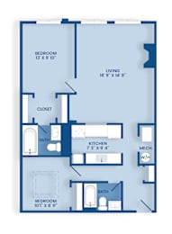 22_I1 Floor Plan at Tindeco Wharf, Baltimore, Maryland