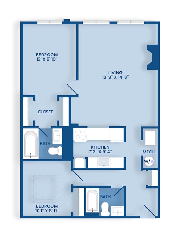 22_I1 Floor Plan at Tindeco Wharf, Baltimore, Maryland
