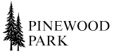 A black background with the words "Pinewood Park" written in white.
