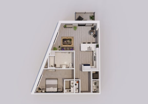 a floor plan of a bedroom apartment