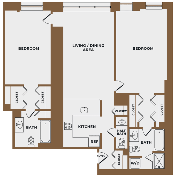 B8 - 2Bed 2Bath - The Broderick - 2D