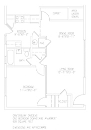  Floor Plan 1 Bedroom Downstairs