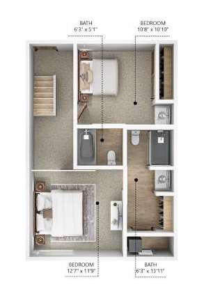 C9L Floor Plan at City Square Lofts, Des Moines, IA
