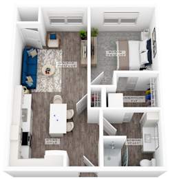 Floor Plan  a 1 bedroom unit a floor plan  unit a