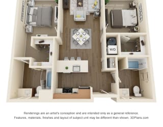 Meritage West Apartment Homes in Boise, Idaho 2C Floor Plan
