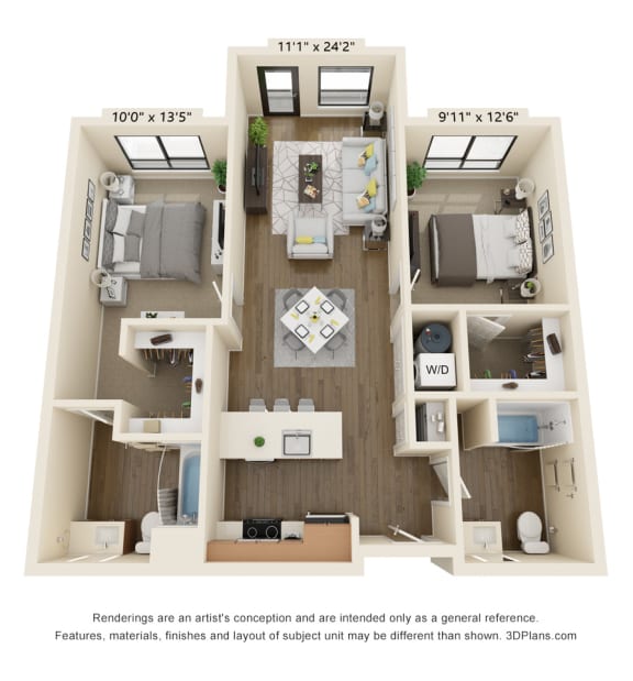 Meritage West Apartment Homes in Boise, Idaho 2C Floor Plan