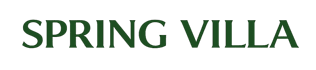 The image displays the words "SPRING VILLA" in green text.