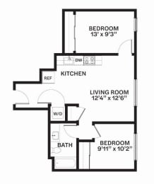E4 Floor Plan at Corner 63, Seattle, WA 98115