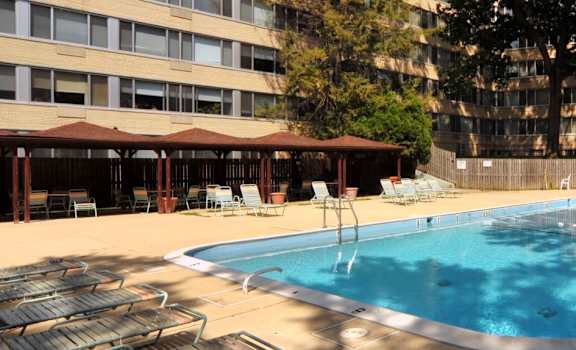 Large outdoor pool and deck