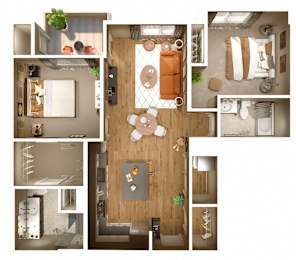 Lenox floor plan at Keva Flats, Exton, 19341