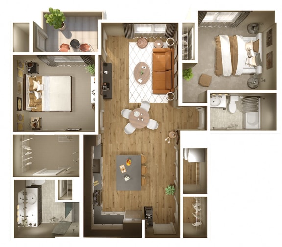 Lenox floor plan at Keva Flats, Exton, 19341