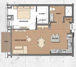 Wasserman Floor plan at Victoria Flats, Victoria