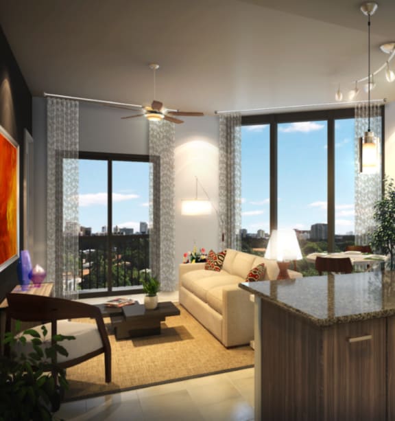 Interiors-Two bedroom apartment at Berkshire Coral Gables FL