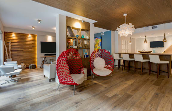 Community Lounge at Berkshire Lauderdal By the Sea in Ft. Lauderdale FL
