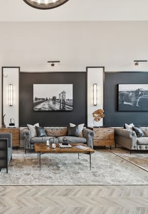 Community lounge space at Alta 3Eighty Apartments in Aubrey, Texas