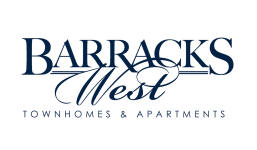 a logo for barracas west townhomes and apartments