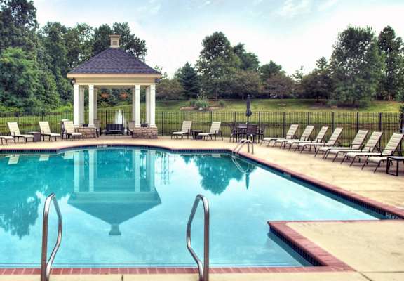 Spacious sparkling swimming pool at The Bradford at Easton Apartments, Columbus, OH, 43230