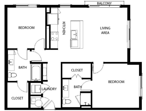Axio at Carillon - B3 - 2 Bedroom - 2 Bath - 2D