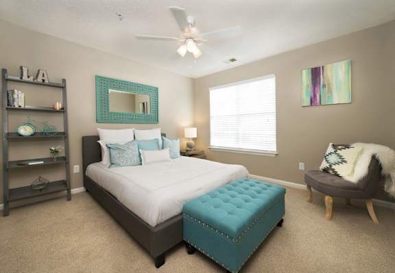Bedrooms with ceiling fan