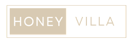 A green background with a white box containing the words "HONEY VILLA".