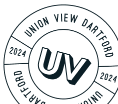 the logo of union view dentistry is shown in a circle