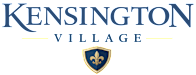 Kensington Village logo with a fleur de lis symbol.