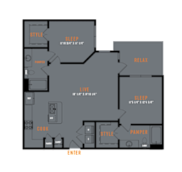 Lenox SoCo 2D Floor Plans - B3