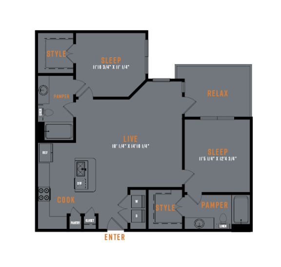 Lenox SoCo 2D Floor Plans - B3